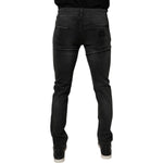 Dolce & Gabbana Black Cotton Stretch Skinny Men Denim Jeans PAN75289-44