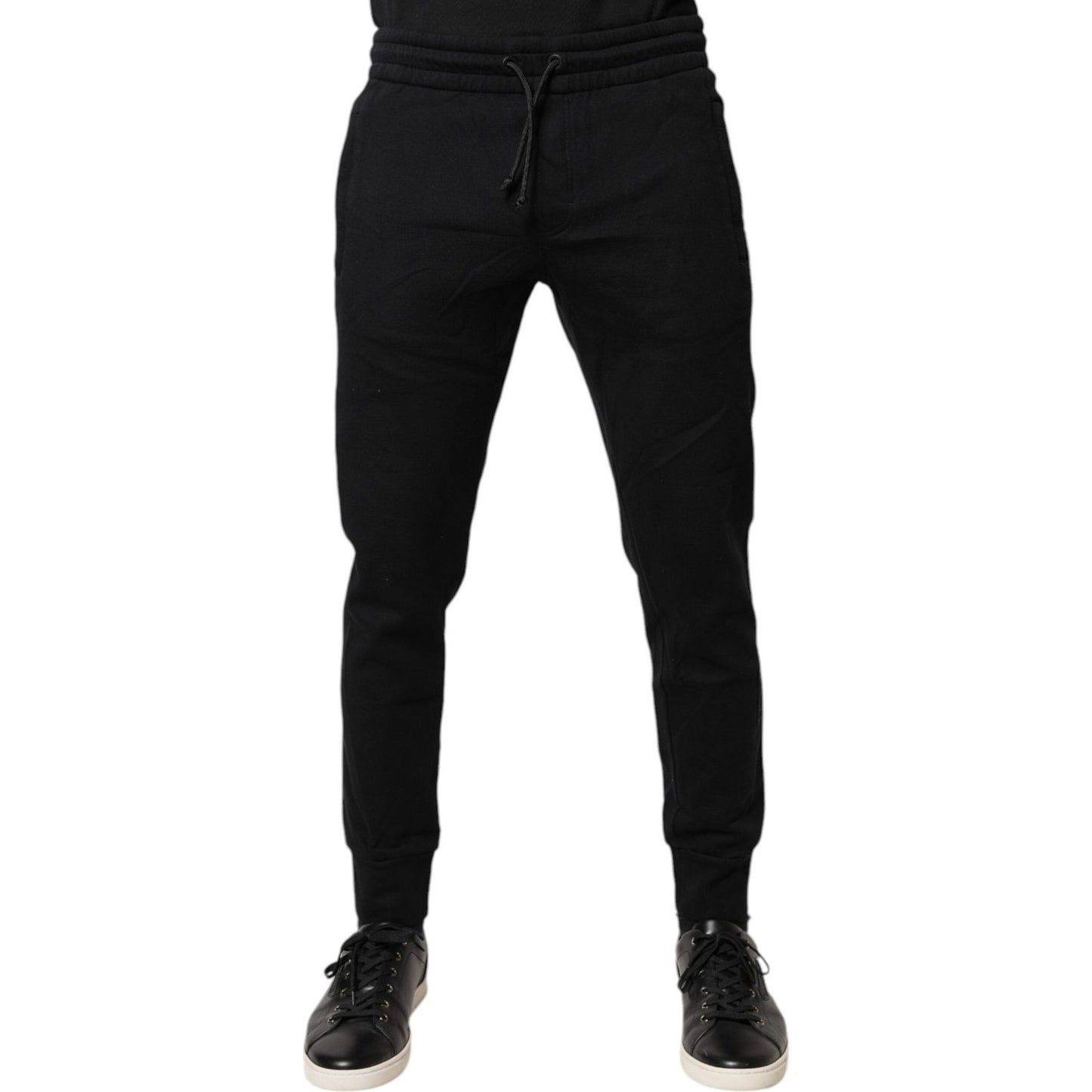 Dolce & Gabbana Black Cotton Jogger Jogging Pants PAN76018-46