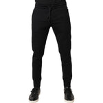 Dolce & Gabbana Black Cotton Jogger Jogging Pants PAN76018-46
