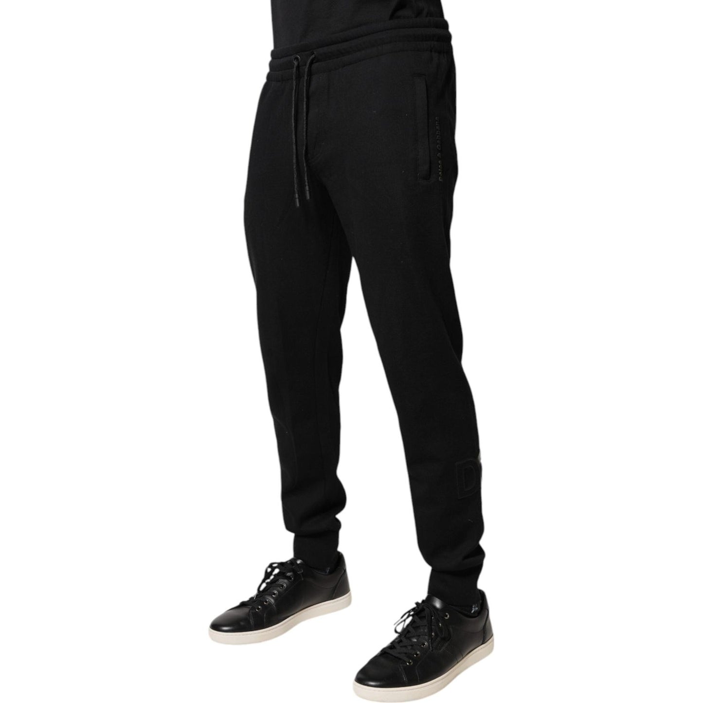 Dolce & Gabbana Black Cotton Jogger Jogging Pants PAN76019-46