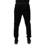 Dolce & Gabbana Black Leopard Cotton Jogger Sweatpants Pants PAN76030-46