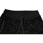 Dolce & Gabbana Black Leopard Cotton Jogger Sweatpants Pants PAN76030-46