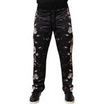 Dolce & Gabbana Black Floral Polyester Jogger Pants PAN76031-44