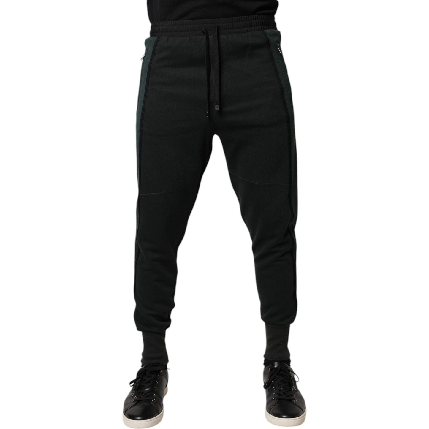 Dolce & Gabbana Black Cotton Blend Jogger Sweatpants Pants PAN76037-44
