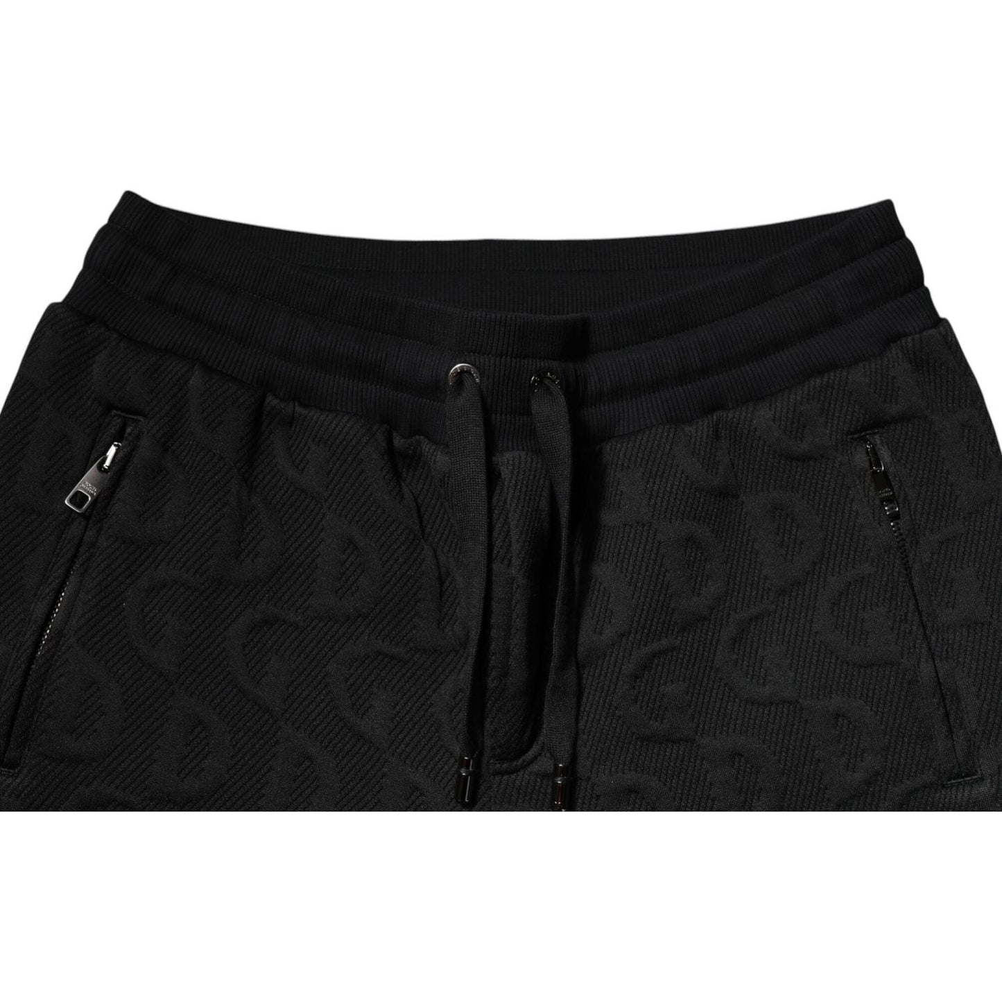 Dolce & Gabbana Black Logo Monogram Jogger Sweatpants Pants PAN76040-48