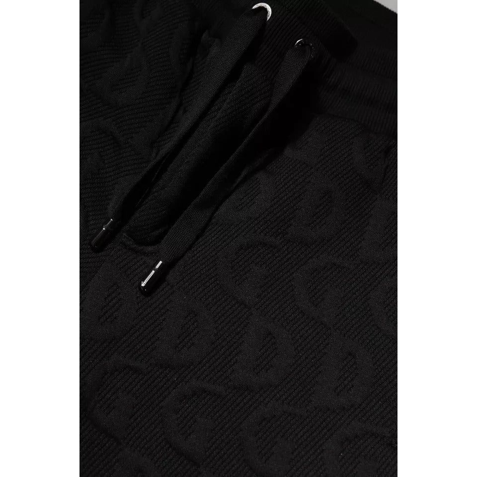 Dolce & Gabbana Black Logo Monogram Jogger Sweatpants Pants PAN76040-48