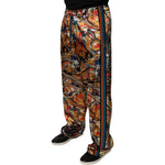 Dolce & Gabbana Multicolor Marble Satin Men Tracksuit Pants PAN76063-46