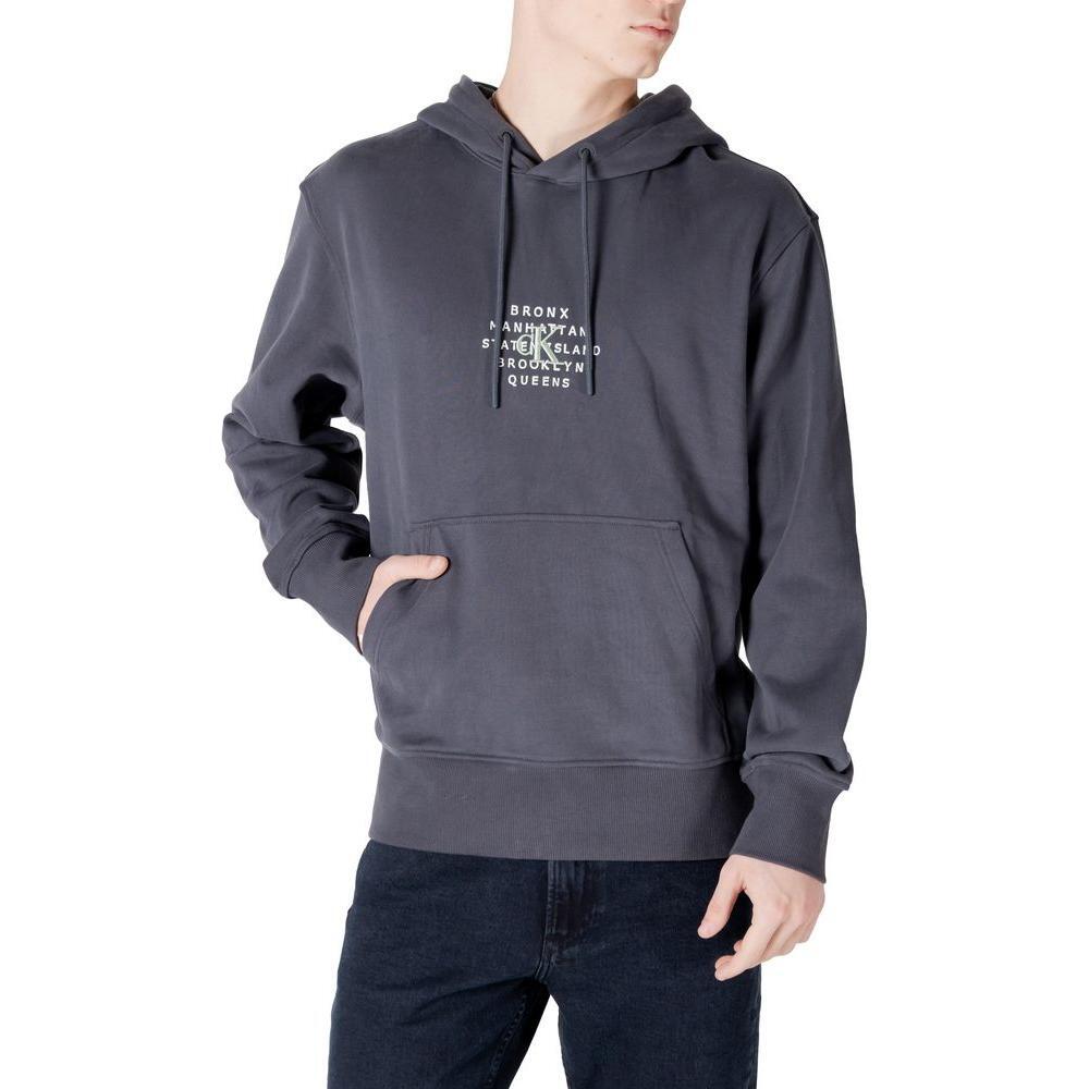 Calvin Klein Jeans Gray Cotton Hoody CA-16502400153-IT48 | L