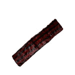 Dolce & Gabbana Black Red Stripe Fur Shawl Neck Wrap Scarf MS7101