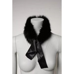 Dolce & Gabbana Black Fur Shoulder Collar Wrap Shawl Scarf MS7112