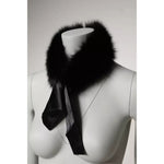 Dolce & Gabbana Black Fur Shoulder Collar Wrap Shawl Scarf MS7112