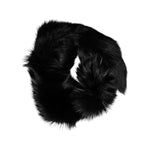 Dolce & Gabbana Black Fox Fur Neck Wrap Warmer Winter Scarf MS7117
