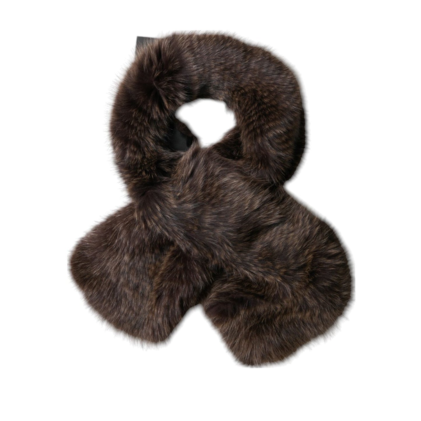 Dolce & Gabbana Brown Raccoon Fur Neck Warmer Winter Scarf MS7124