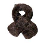 Dolce & Gabbana Brown Raccoon Fur Neck Warmer Winter Scarf MS7124