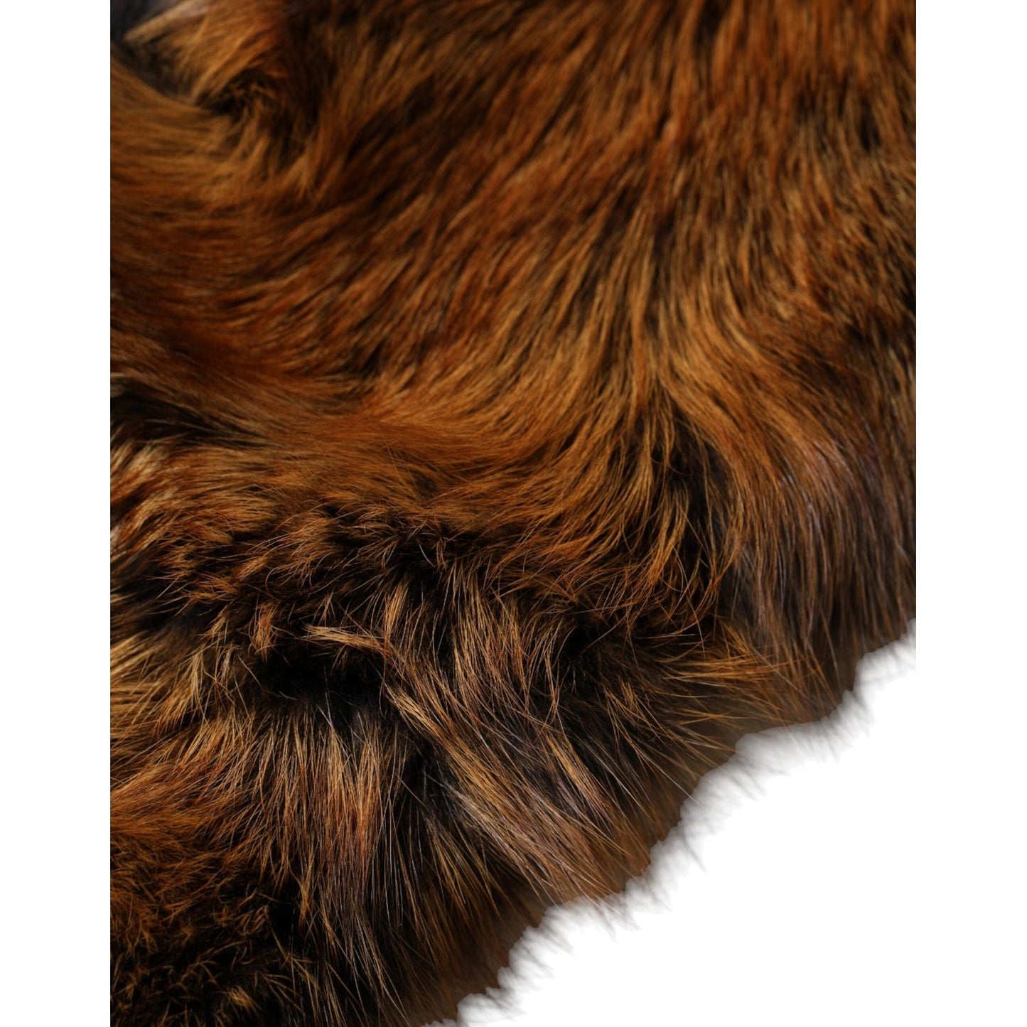 Dolce & Gabbana Brown Red Fox Fur Neck Warmer Winter Scarf MS7126