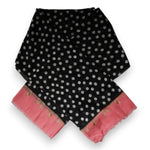 Dolce & Gabbana Black White Polka Dots Fringes Wrap Scarf MS7159