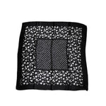 Dolce & Gabbana Black Floral Silk Square Wrap Shawl Scarf MS7194