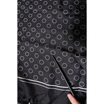 Dolce & Gabbana Black Circles Silk Fringes Shawl Wrap Scarf MS7227