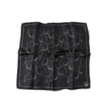 Dolce & Gabbana Black Patterned Silk Handkerchief Scarf MS7237