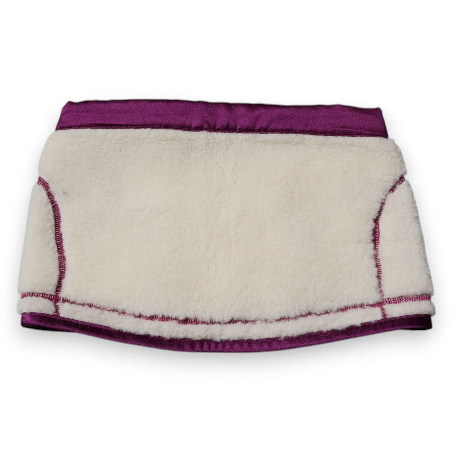 Dolce & Gabbana White Purple Cashmere Fleece Neck Warmer Scarf MS7415