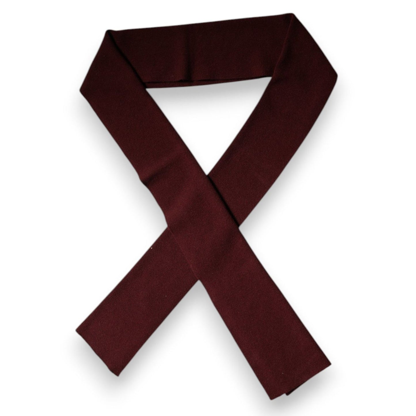 Dolce & Gabbana Maroon Cashmere Skinny Neck Wrap Scarf MS7426