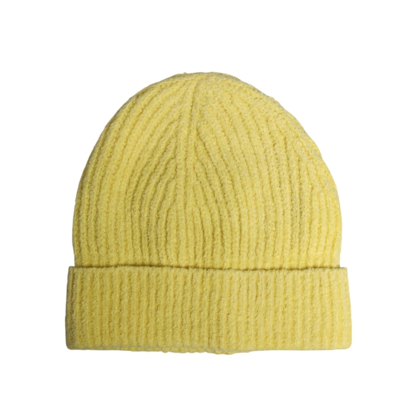 Dolce & Gabbana Yellow Cotton Knitted Winter Beanie Hat HAT9713