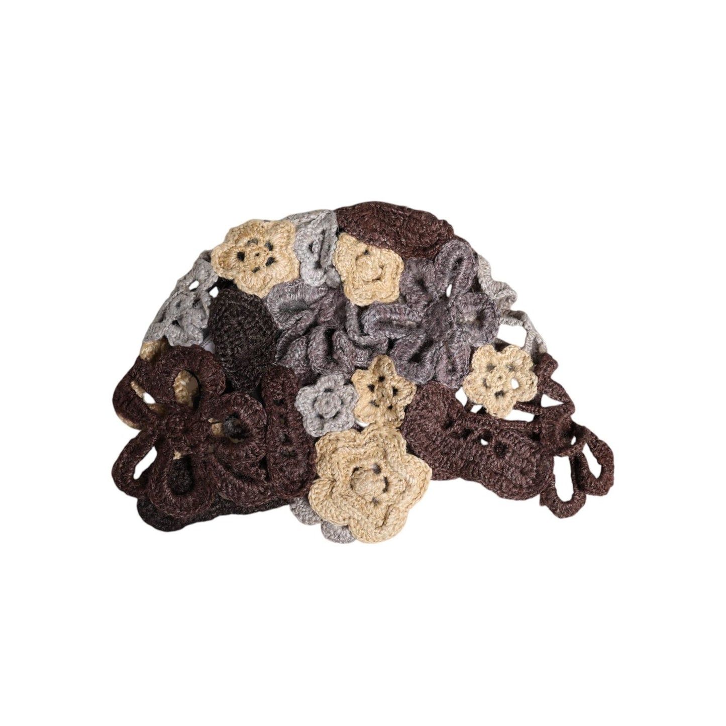 Dolce & Gabbana Multicolor Floral Silk Crochet Beanie Hat HAT9746