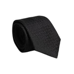 Dolce & Gabbana Black Patterned Silk Adjustable Necktie Tie KRA3435