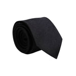 Dolce & Gabbana Black Solid Silk Adjustable Necktie Tie KRA3448