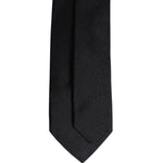 Dolce & Gabbana Black Solid Silk Adjustable Necktie Tie KRA3448