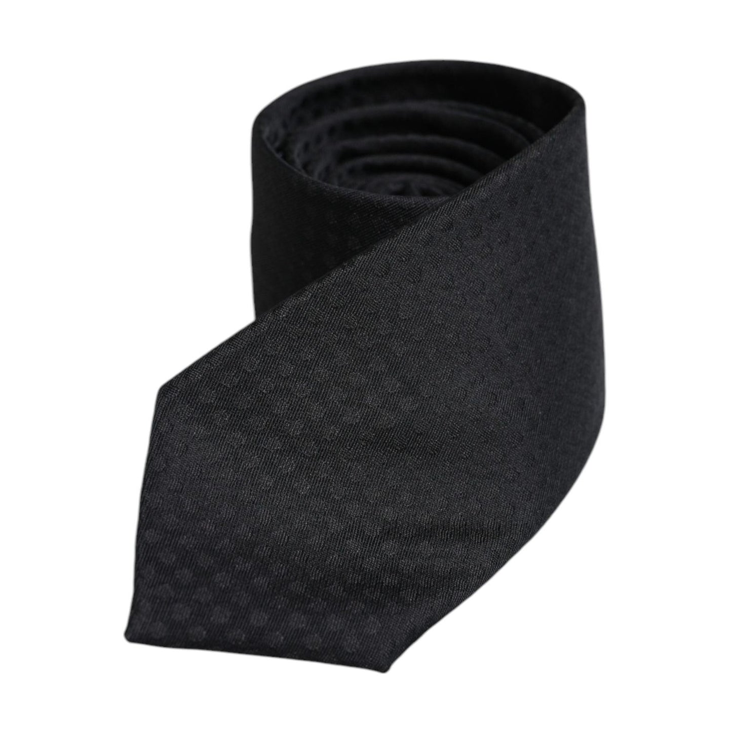 Dolce & Gabbana Black Circles Silk Adjustable Necktie Tie KRA3456