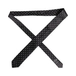 Dolce & Gabbana Black Polka Dots Silk Adjustable Necktie Tie KRA3464