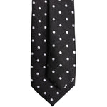 Dolce & Gabbana Black Polka Dots Silk Adjustable Necktie Tie KRA3466