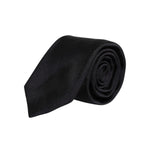 Dolce & Gabbana Black Solid Silk Adjustable Necktie Tie KRA3469
