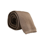 Dolce & Gabbana Brown Silk Adjustable Necktie Tie KRA3480