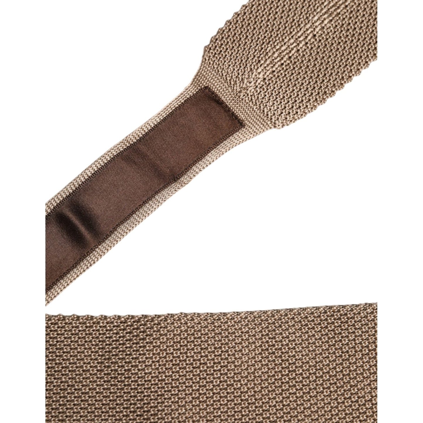 Dolce & Gabbana Brown Silk Adjustable Necktie Tie KRA3480