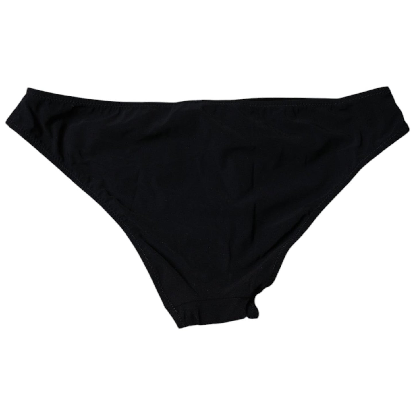 Dolce & Gabbana Black Nylon Stretch Mid Waist Panty Underwear