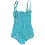Dolce & Gabbana Blue Tulle Balconette Bra Bodysuit Underwear