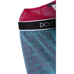 Dolce & Gabbana Blue Fuchsia Logo Lingerie Cropped Underwear