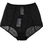 Dolce & Gabbana Black Logo Girdle High Waist Panty Underwear