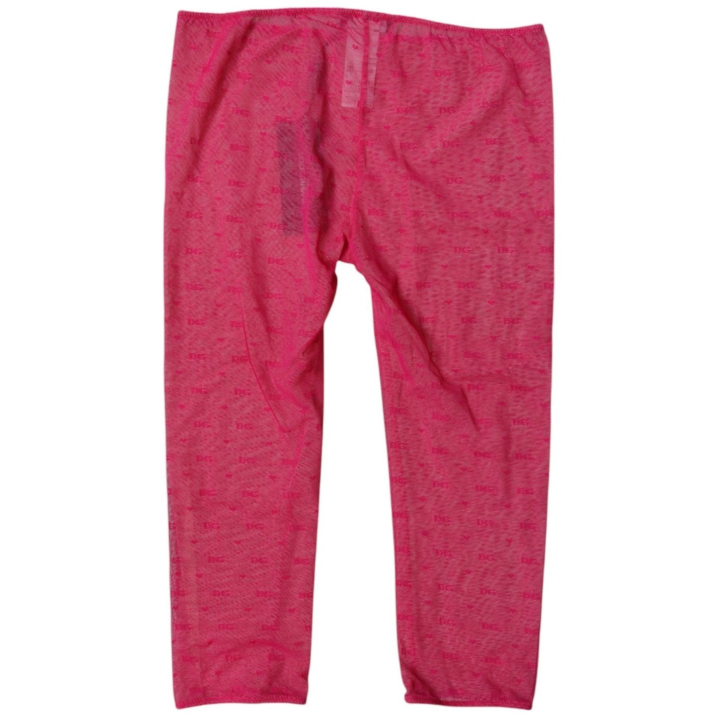 Dolce & Gabbana Fuchsia Logo Lace Lingerie Cropped Tight Underwear BIK1984-2