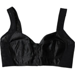 Dolce & Gabbana Black Nylon Balconcino Brassiere Underwear