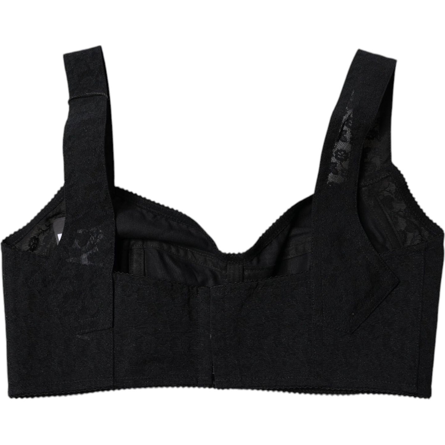 Dolce & Gabbana Black Nylon Balconcino Brassiere Underwear