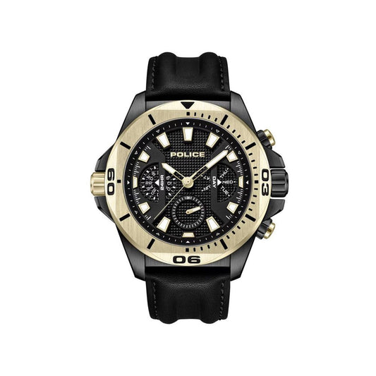Police Black Artificial Leather Watch