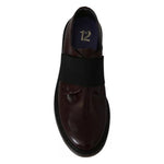 Dr. Martens Dark Brown Leather Elastic Strap Shoes LA8405-38