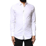 Dolce & Gabbana White GOLD Cotton Long Sleeves Dress Shirt TSH5946-37