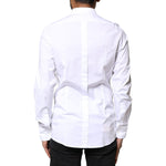 Dolce & Gabbana White GOLD Cotton Long Sleeves Dress Shirt TSH5953-39