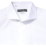Dolce & Gabbana White GOLD Cotton Long Sleeves Dress Shirt TSH5953-39