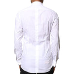 Dolce & Gabbana White GOLD CottonPoplin Bib Formal Dress Shirt TSH6282-38
