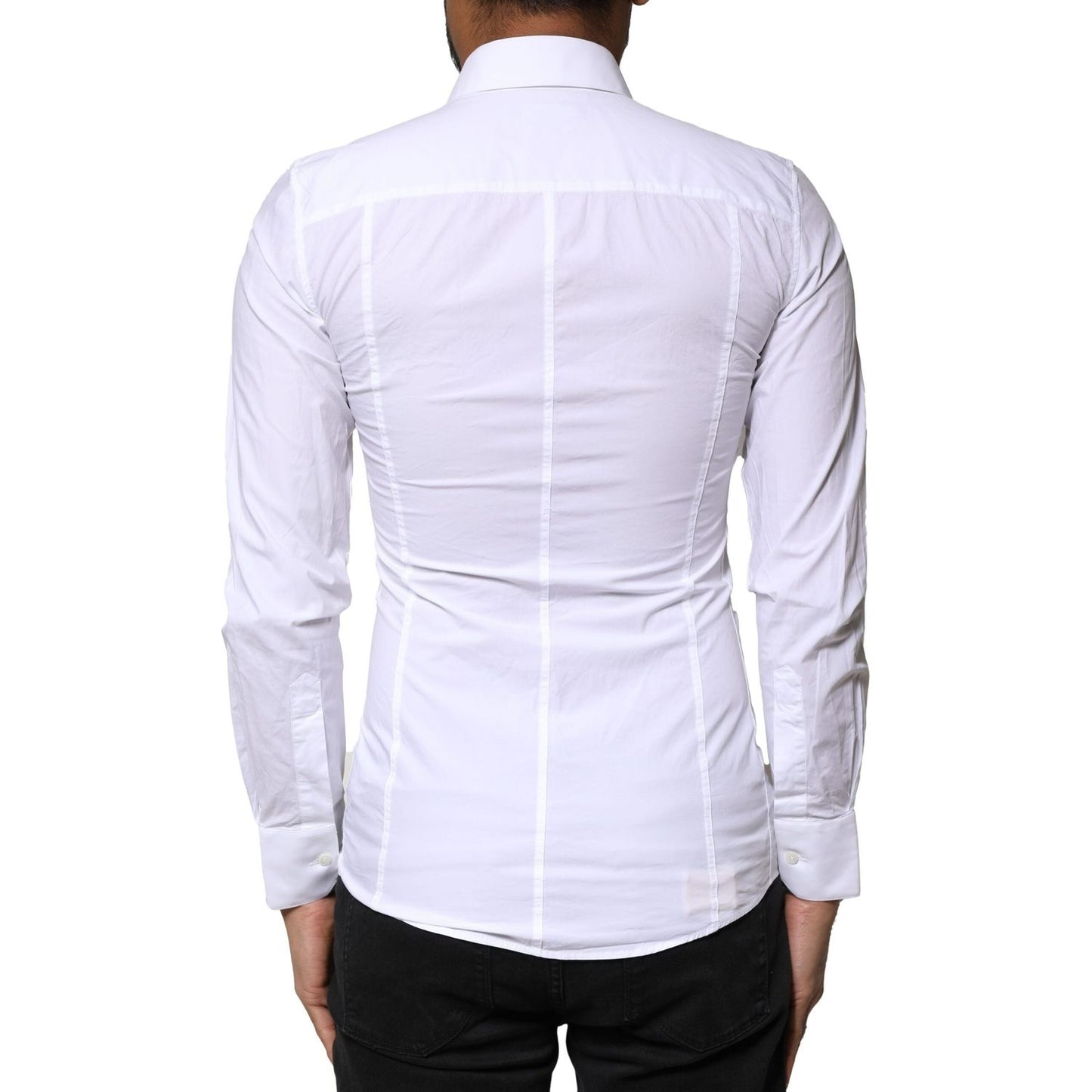 Dolce & Gabbana White SICILIA Cotton Formal Men Dress Shirt TSH6286-37